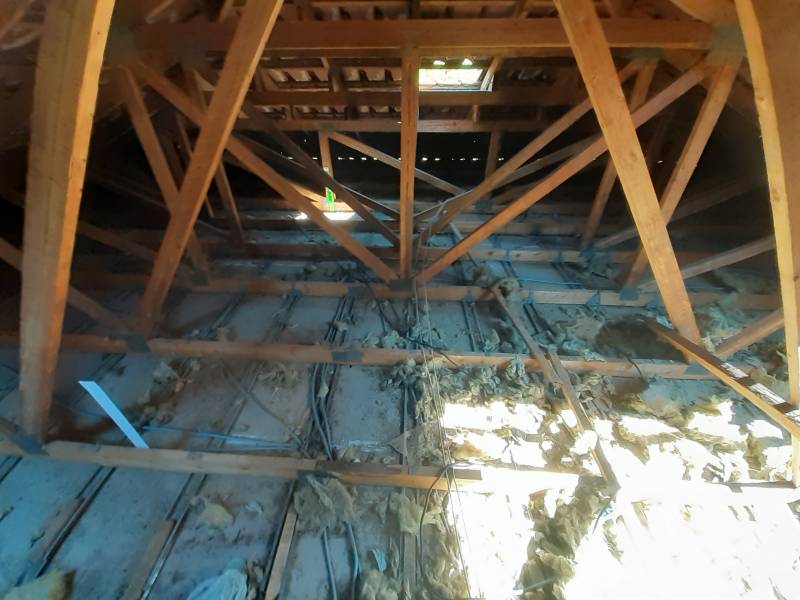 enlèvement de l'ancien isolant